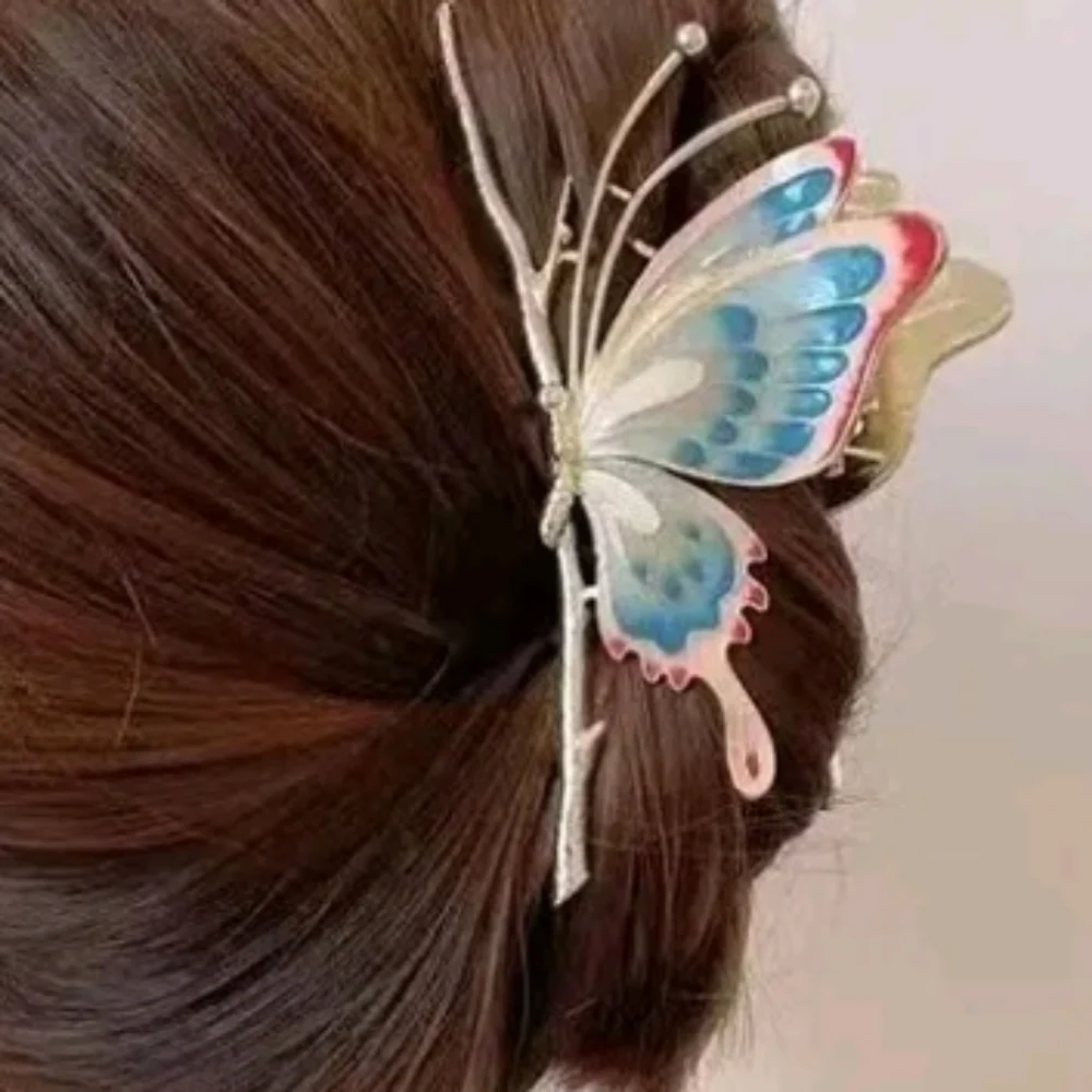 NWT Butterfly Womens Luxury Fashion Clip Barrette Hair Candy Wedding Prom